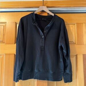 Athleta Black button up Top
